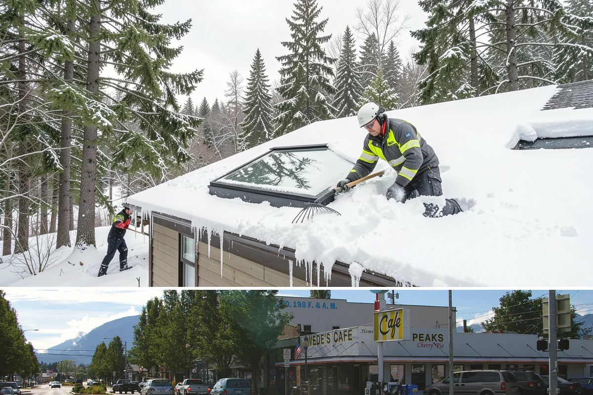 Strip Mall Snow Removal in North Bend, King County, WA - Strip malls need coverage December through February during lowland snow and ice days.