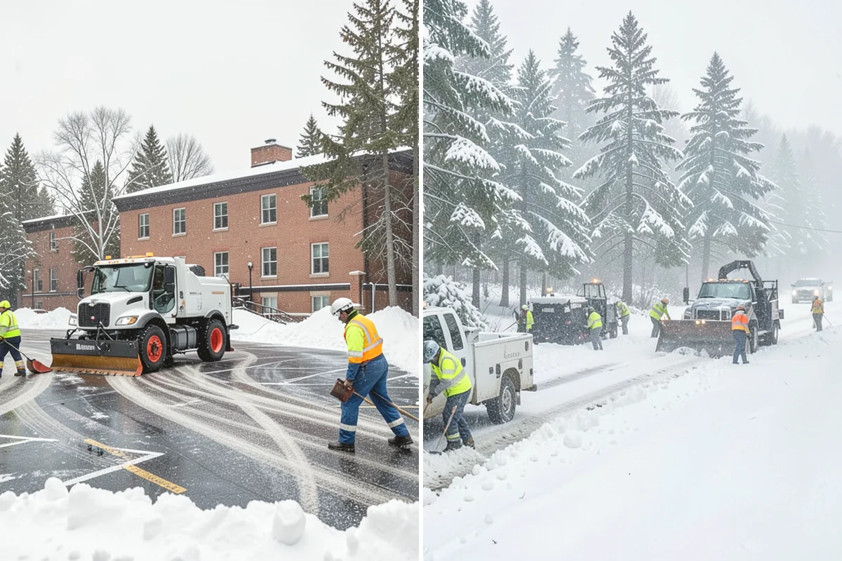 Strip Mall Snow Removal in Oak Harbor, Island County, WA - Map the shared lot and the full storefront sidewalk