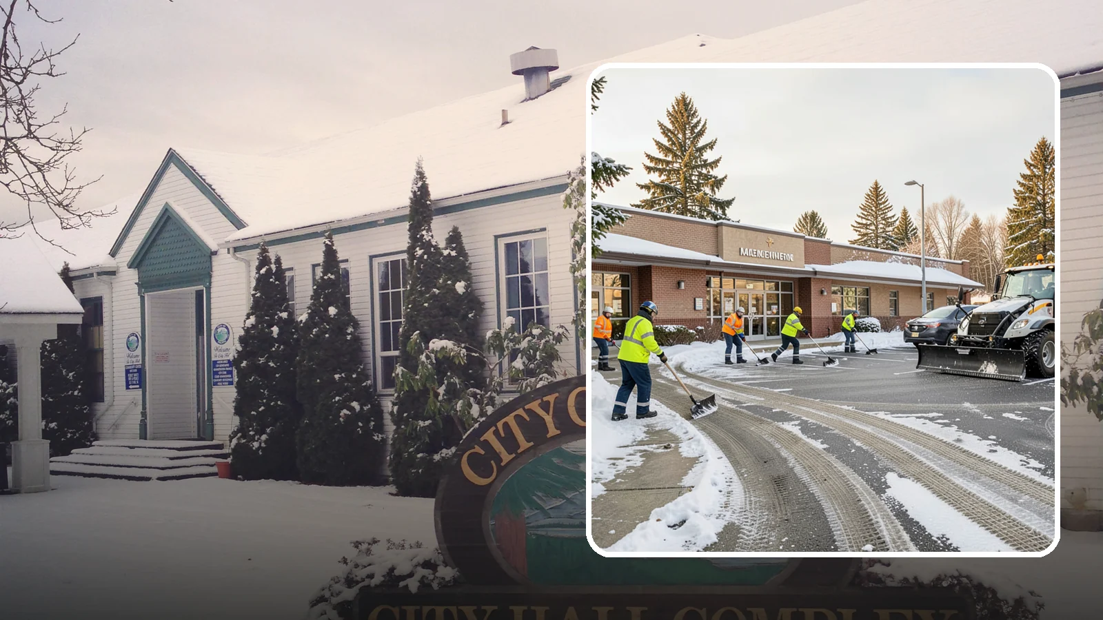 Strip Mall Snow Removal in Pacific, King County, WA - We keep strip-mall storefronts, shared parking, and sidewalks clear so every tenant's customers can reach the door safely.