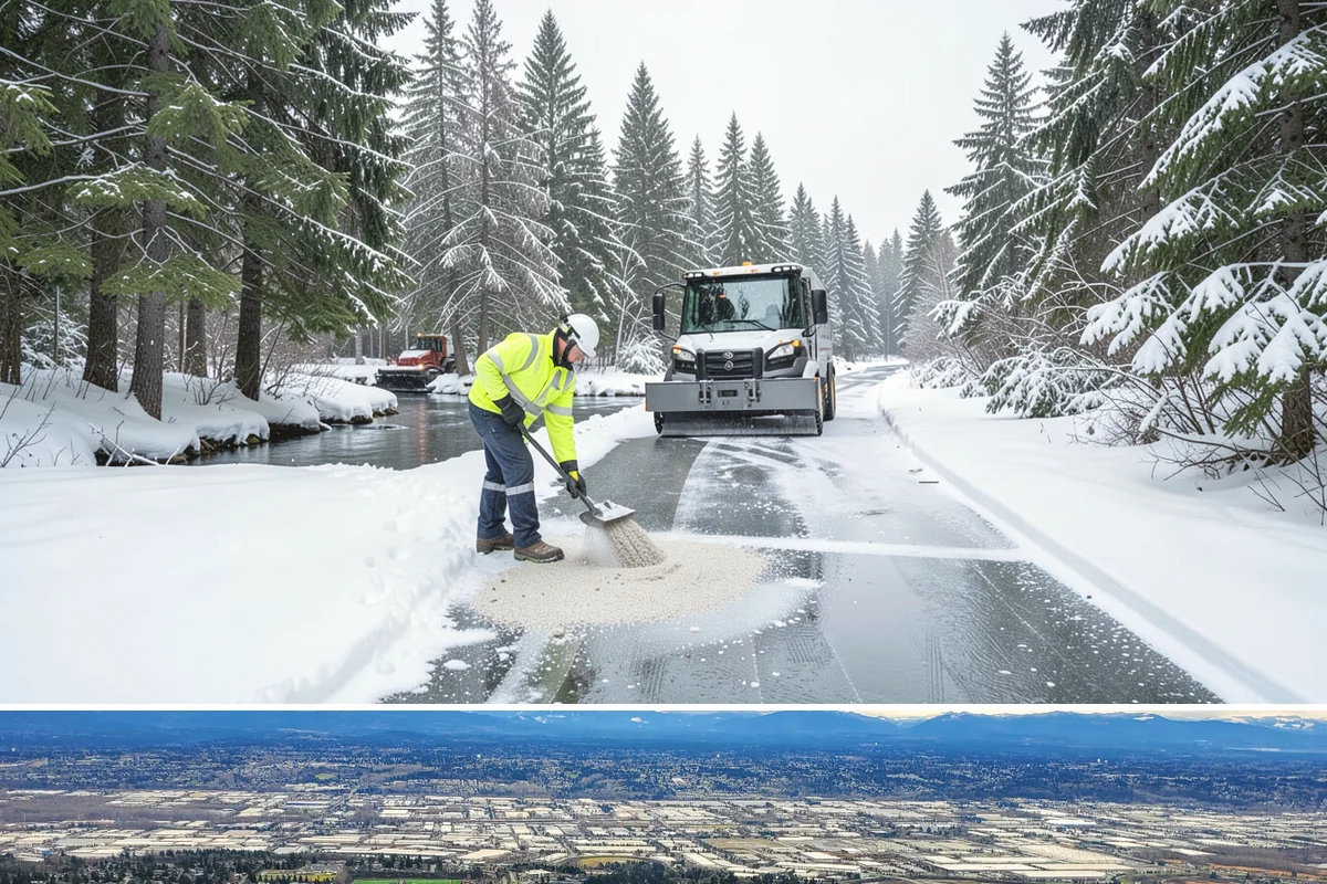 Strip Mall Snow Removal in SeaTac, King County, WA - Strip malls need coverage December through February during lowland snow and ice days.