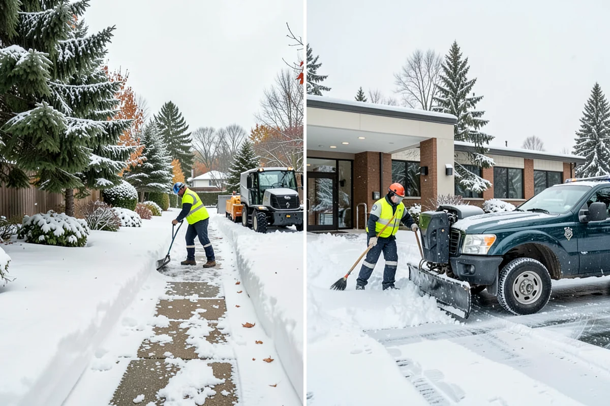 Strip Mall Snow Removal in Sedro-Woolley, Skagit County, WA - Map the shared lot and the full storefront sidewalk