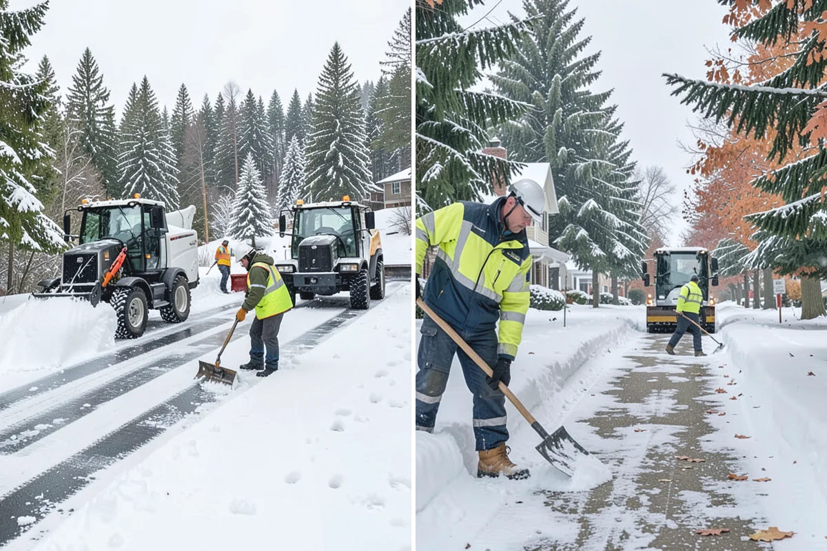 Strip Mall Snow Removal in South Prairie, Pierce County, WA - Map the shared lot and the full storefront sidewalk
