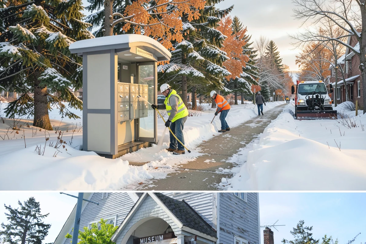 Strip Mall Snow Removal in Steilacoom, Pierce County, WA - Strip malls need coverage December through February during lowland snow and ice days.