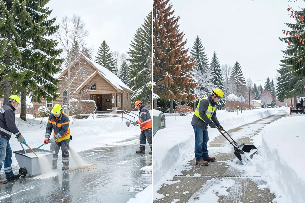 Strip Mall Snow Removal in Sumner, Pierce County, WA - Map the shared lot and the full storefront sidewalk