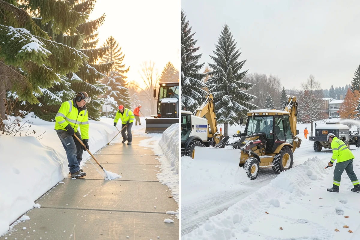 Strip Mall Snow Removal in Tukwila, King County, WA - Map the shared lot and the full storefront sidewalk