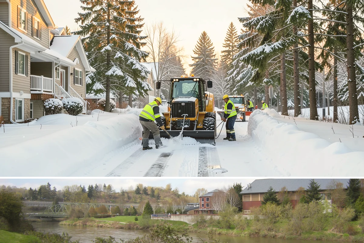 Strip Mall Snow Removal in Tukwila, King County, WA - Strip malls need coverage December through February during lowland snow and ice days.