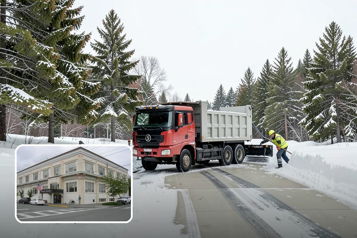 Townhome Snow Removal in Anacortes, Skagit County, WA - Coordinates clearing across shared driveways and entries