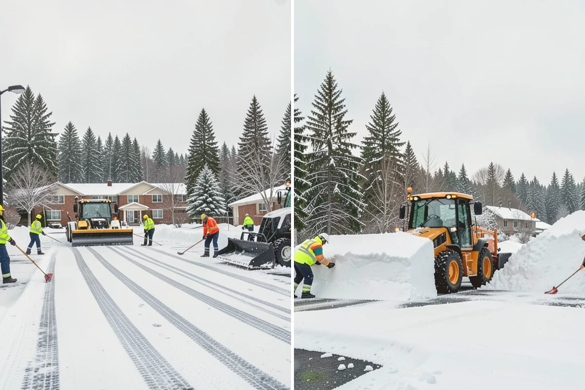 Townhome Snow Removal in Bothell, King County, WA - We map shared access, unit boundaries, and staging areas