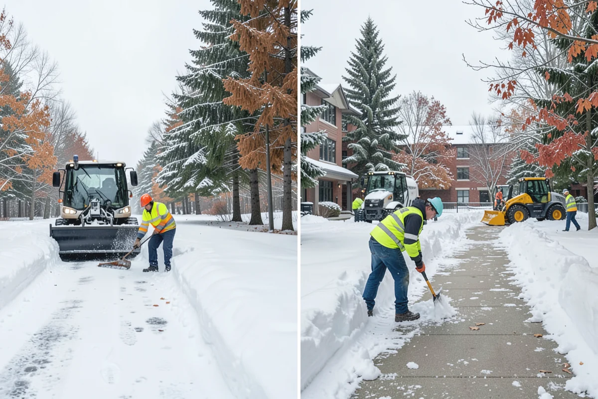 Townhome Snow Removal in Buckley, Pierce County, WA - We map shared access, unit boundaries, and staging areas