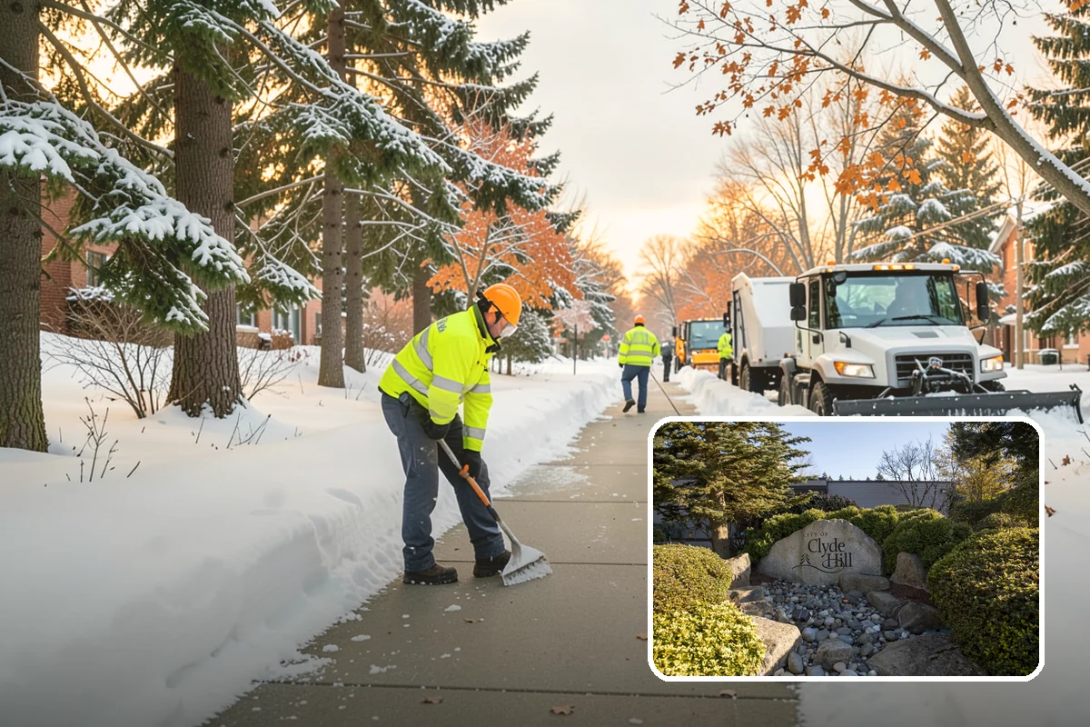 Townhome Snow Removal in Clyde Hill, King County, WA - Coordinates clearing across shared driveways and entries