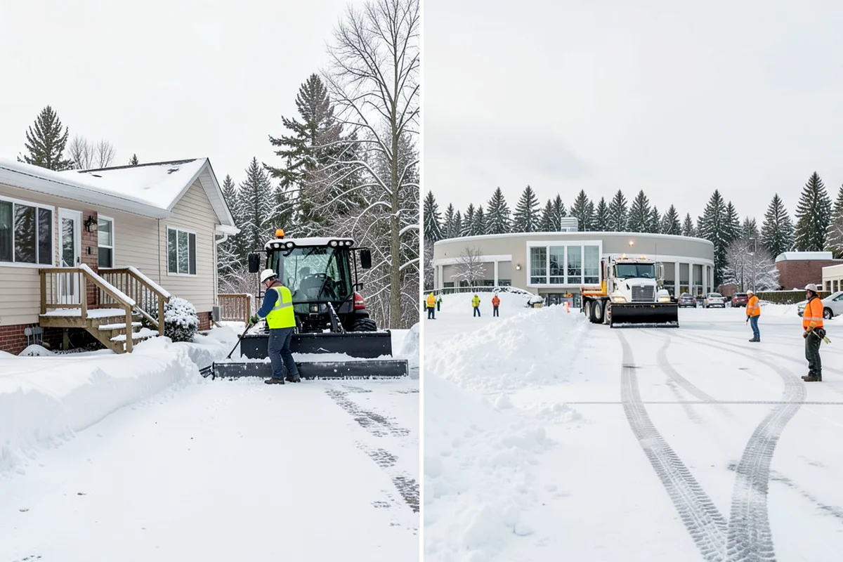 Townhome Snow Removal in Concrete, Skagit County, WA - We map shared access, unit boundaries, and staging areas