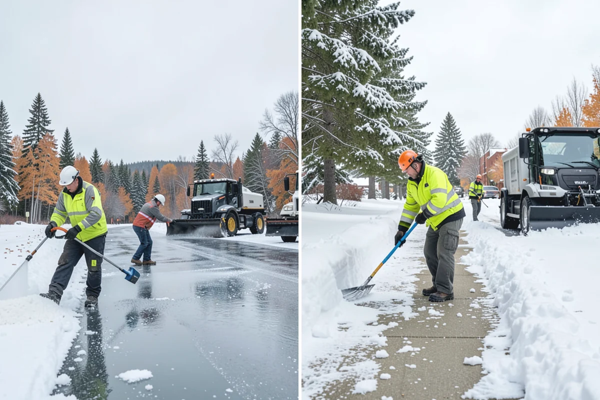 Townhome Snow Removal in Coupeville, Island County, WA - We map shared access, unit boundaries, and staging areas