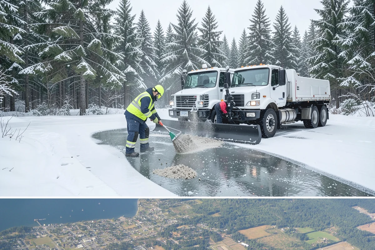 Townhome Snow Removal in Coupeville, Island County, WA - Townhome clusters need prompt clearing with each lowland snowfall and follow-up treatment through the freeze-thaw days that...
