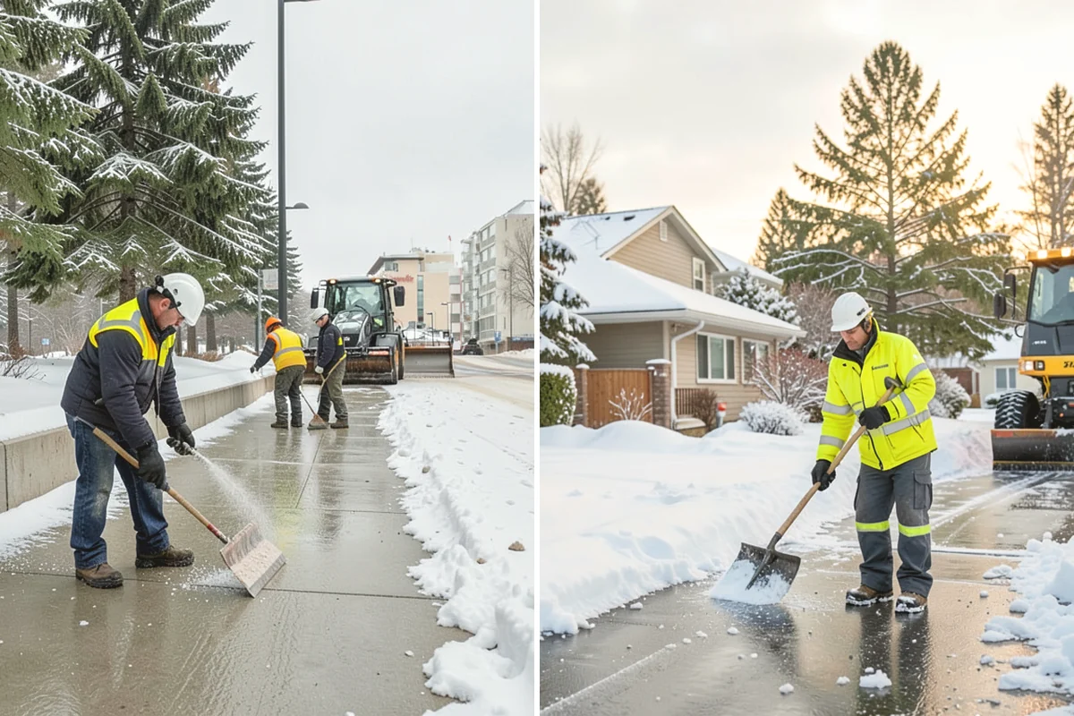 Townhome Snow Removal in Covington, King County, WA - We map shared access, unit boundaries, and staging areas