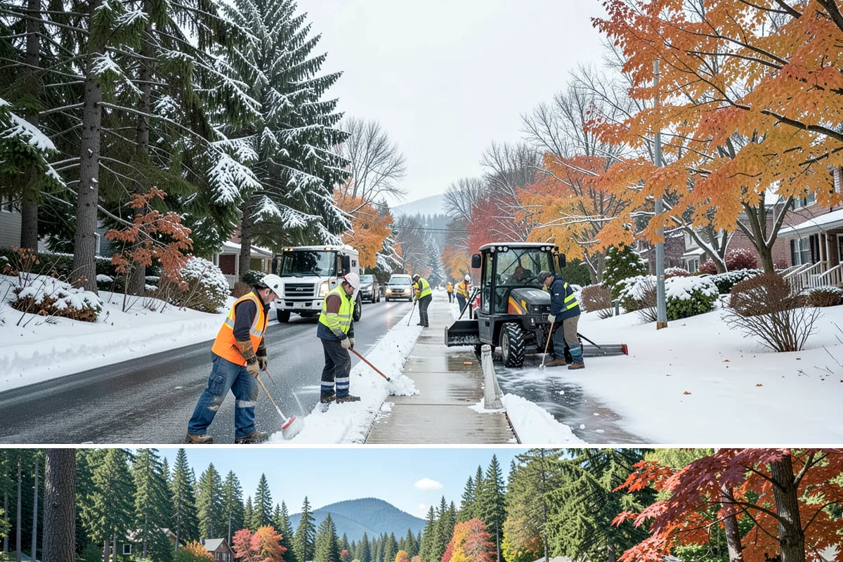 Townhome Snow Removal in Covington, King County, WA - Townhome clusters need prompt clearing with each lowland snowfall and follow-up treatment through the freeze-thaw days that...