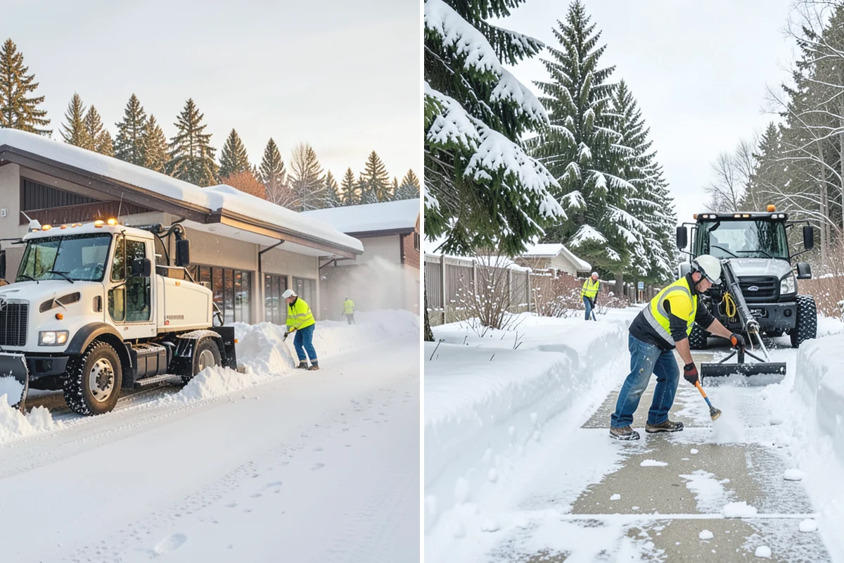 Townhome Snow Removal in Darrington, Snohomish County, WA - We map shared access, unit boundaries, and staging areas