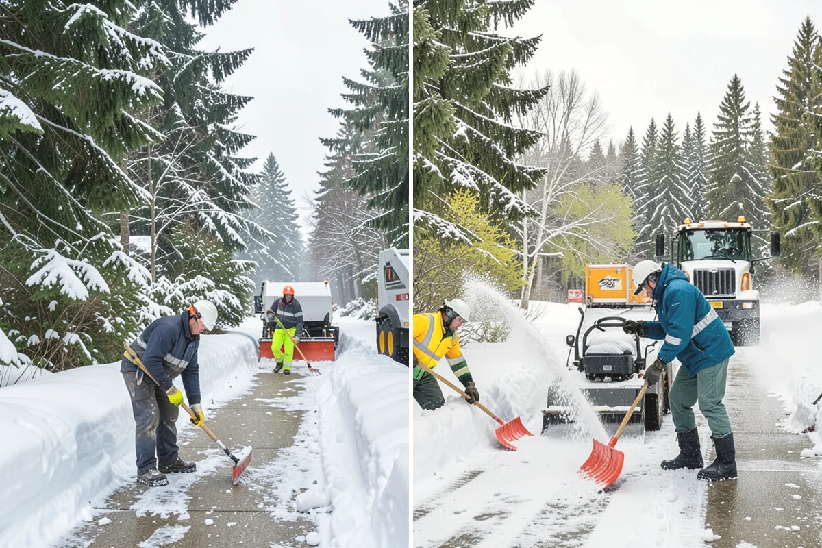 Townhome Snow Removal in Duvall, King County, WA - We map shared access, unit boundaries, and staging areas