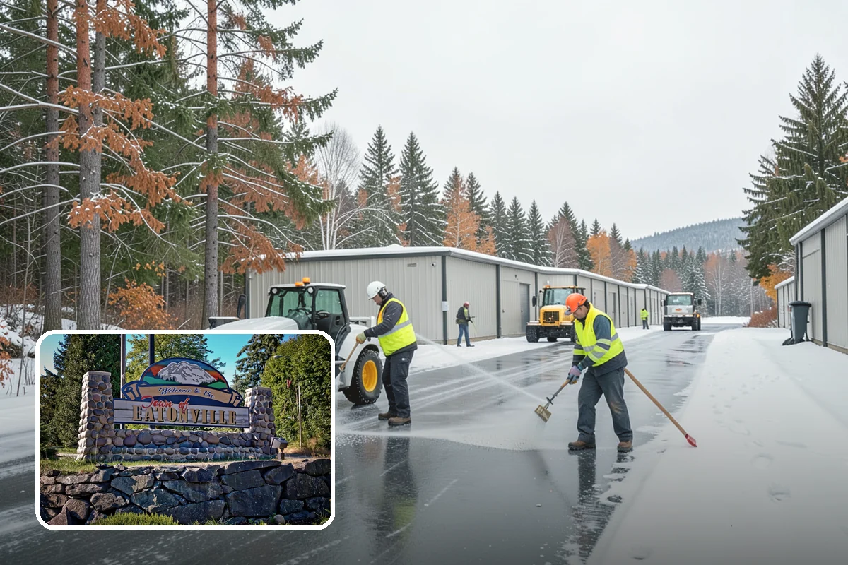 Townhome Snow Removal in Eatonville, Pierce County, WA - Coordinates clearing across shared driveways and entries