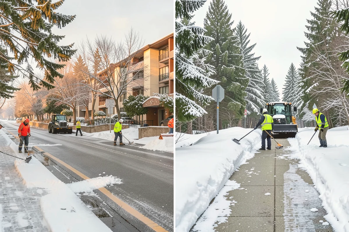 Townhome Snow Removal in Eatonville, Pierce County, WA - We map shared access, unit boundaries, and staging areas