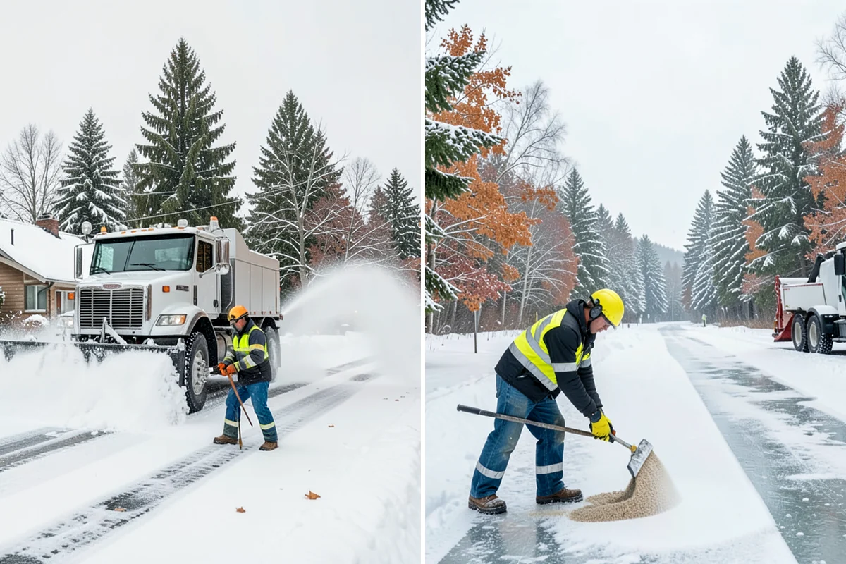 Townhome Snow Removal in Enumclaw, King County, WA - We map shared access, unit boundaries, and staging areas