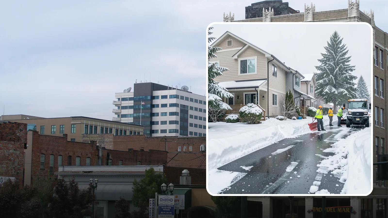 Townhome Snow Removal in Everett, Snohomish County, WA - We clear driveways, shared entries, and walkways for Western Washington townhomes where tight lots and shared access demand...