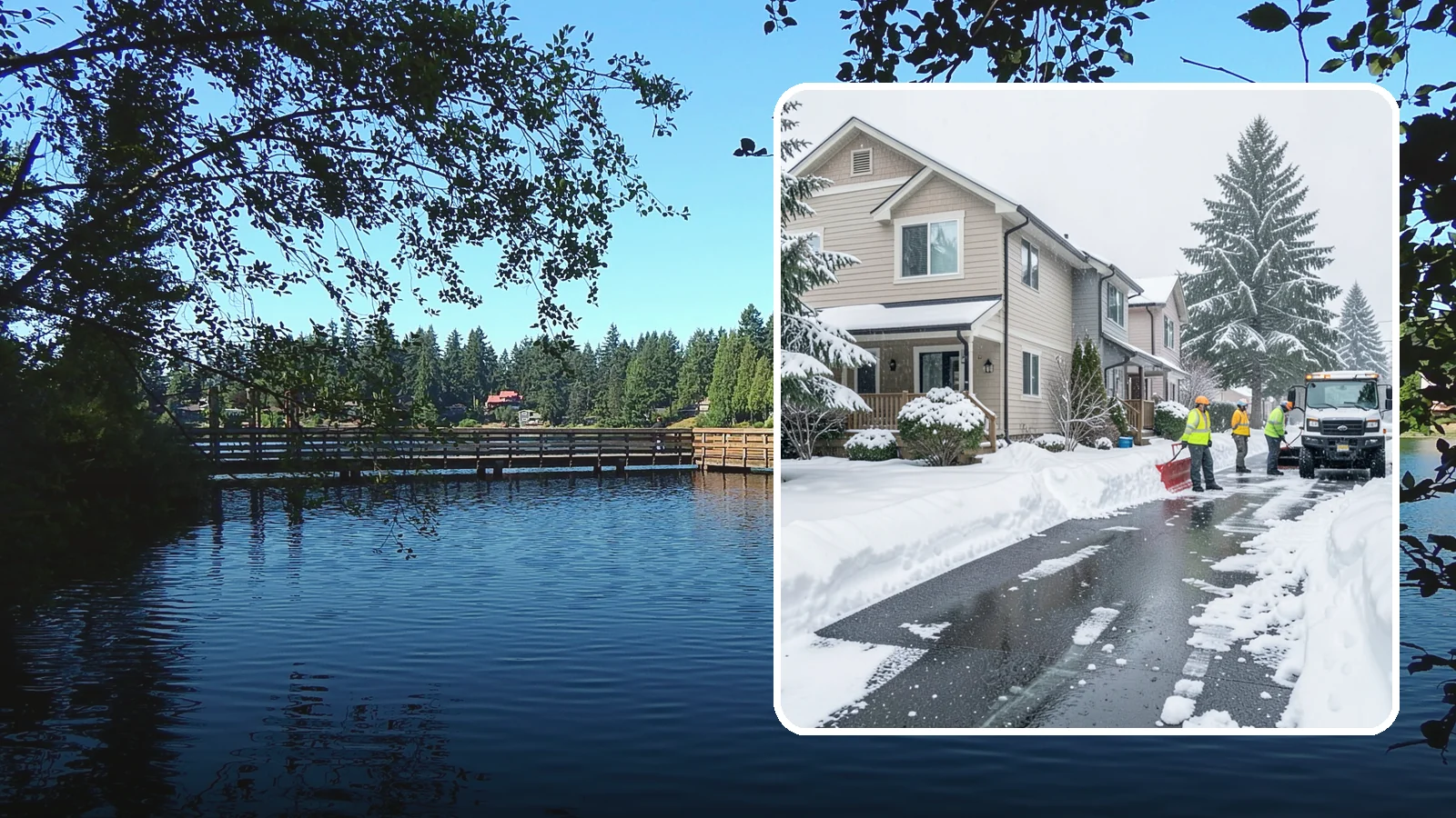 Townhome Snow Removal in Federal Way, King County, WA - We clear driveways, shared entries, and walkways for Western Washington townhomes where tight lots and shared access demand...