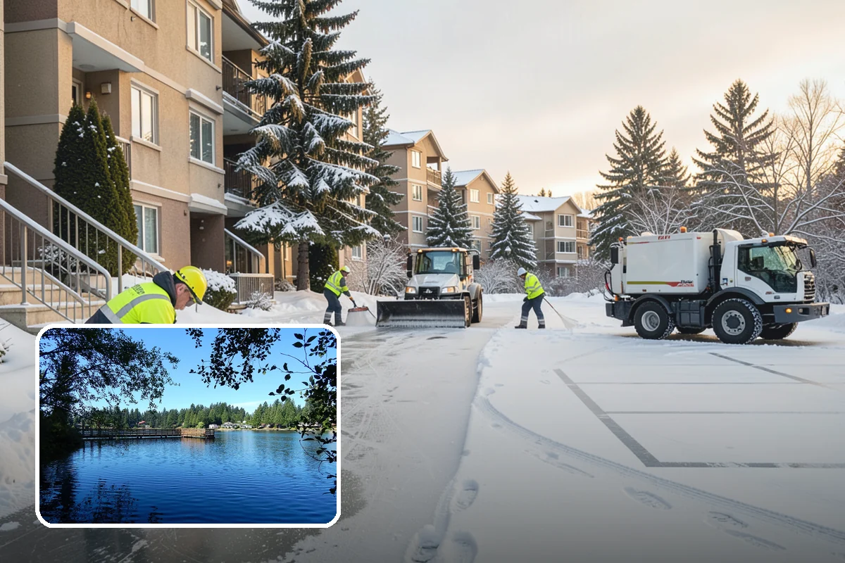 Townhome Snow Removal in Federal Way, King County, WA - Coordinates clearing across shared driveways and entries