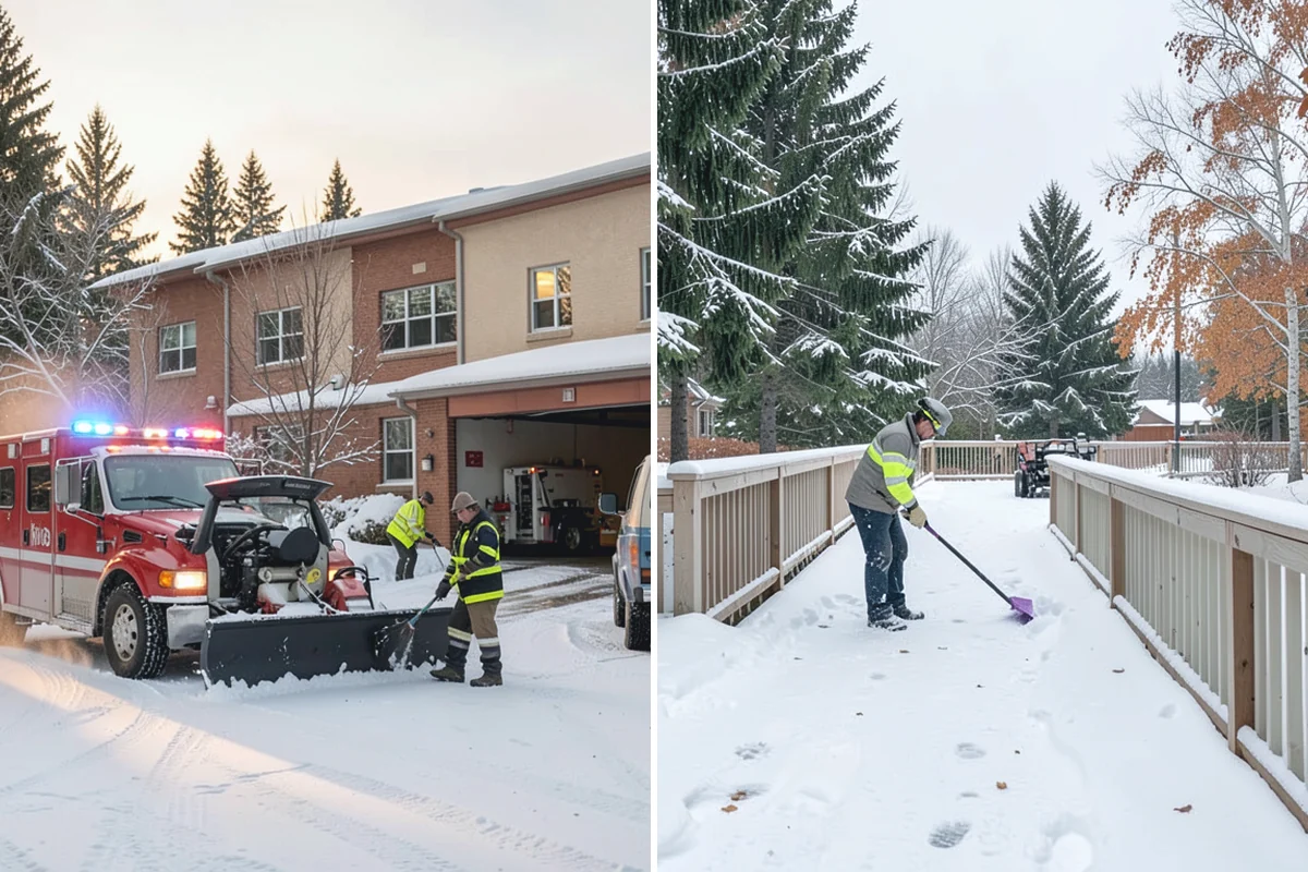 Townhome Snow Removal in Granite Falls, Snohomish County, WA - We map shared access, unit boundaries, and staging areas
