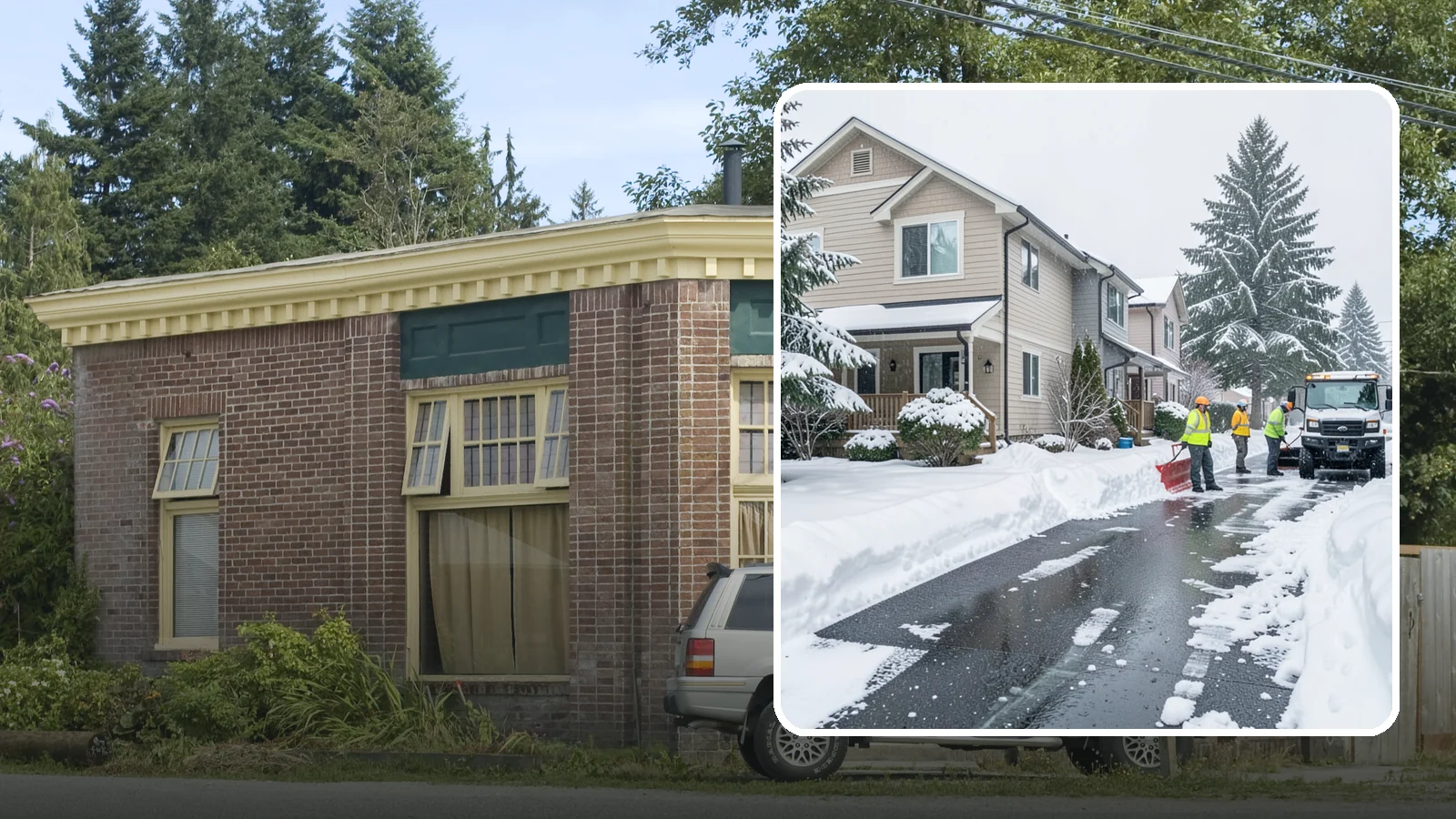 Townhome Snow Removal in Hamilton, Skagit County, WA - We clear driveways, shared entries, and walkways for Western Washington townhomes where tight lots and shared access demand...