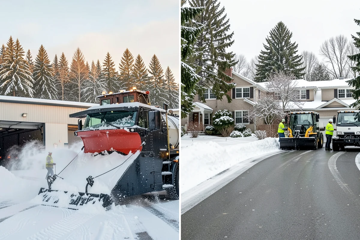 Townhome Snow Removal in Hunts Point, King County, WA - We map shared access, unit boundaries, and staging areas