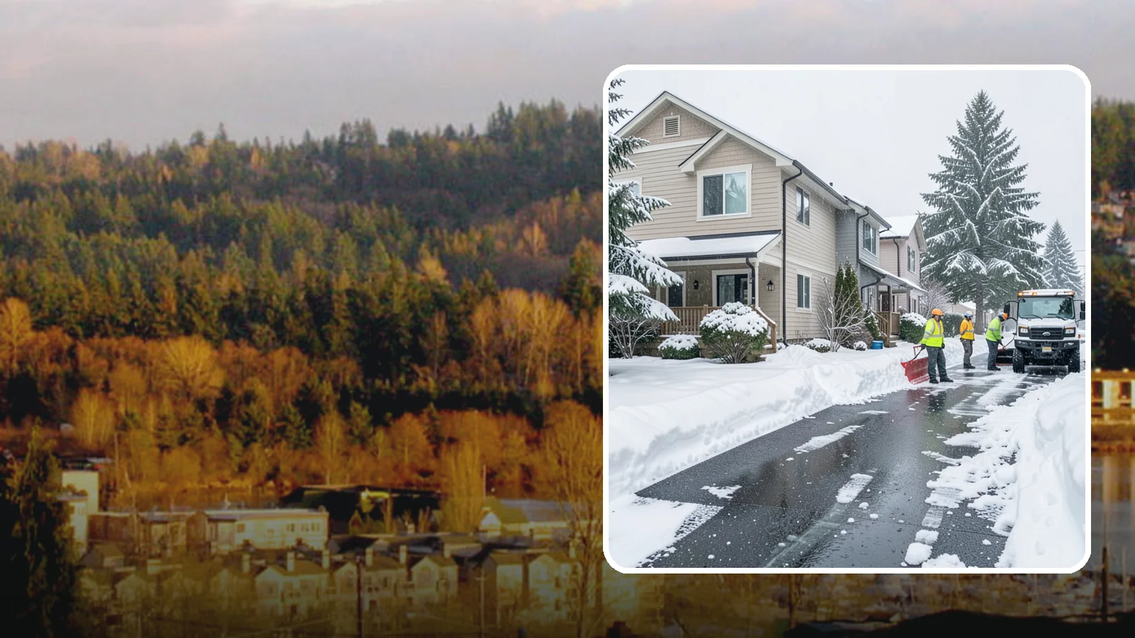 Townhome Snow Removal in Kenmore, King County, WA - We clear driveways, shared entries, and walkways for Western Washington townhomes where tight lots and shared access demand...