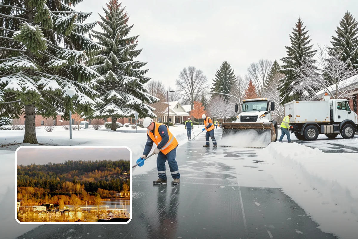 Townhome Snow Removal in Kenmore, King County, WA - Coordinates clearing across shared driveways and entries