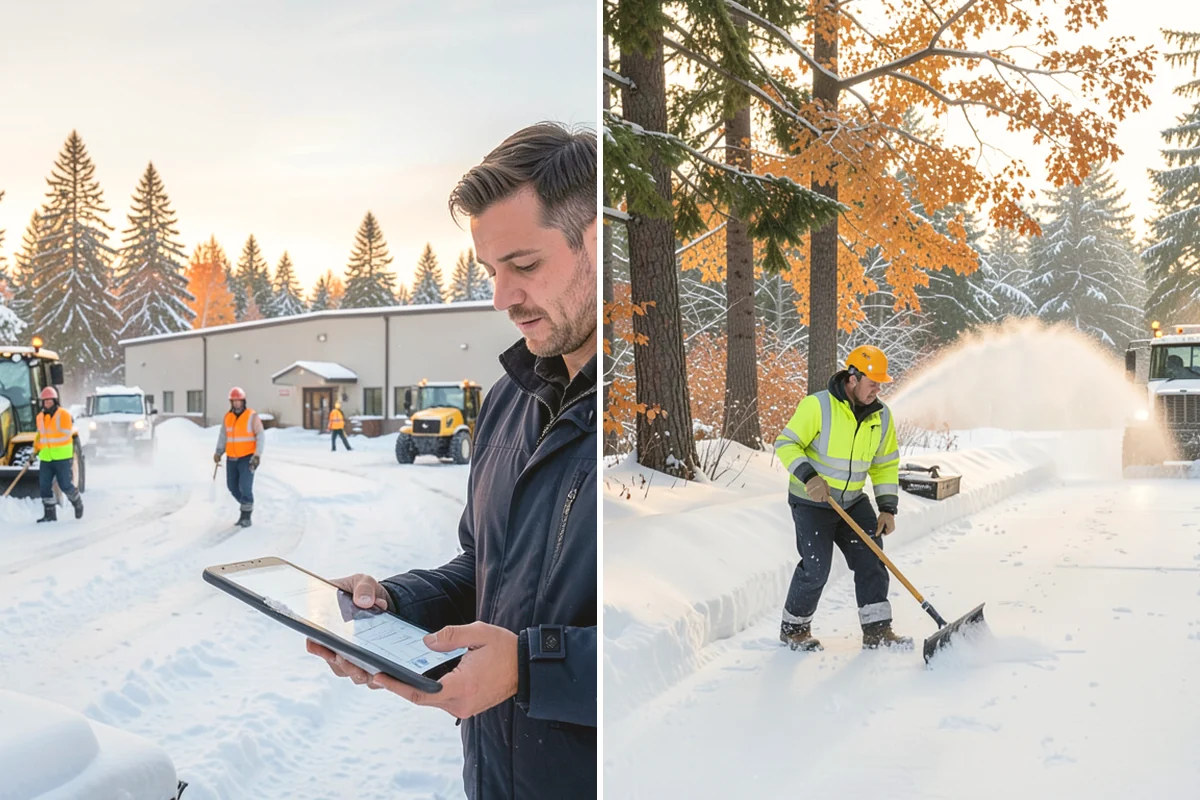 Townhome Snow Removal in La Conner, Skagit County, WA - We map shared access, unit boundaries, and staging areas