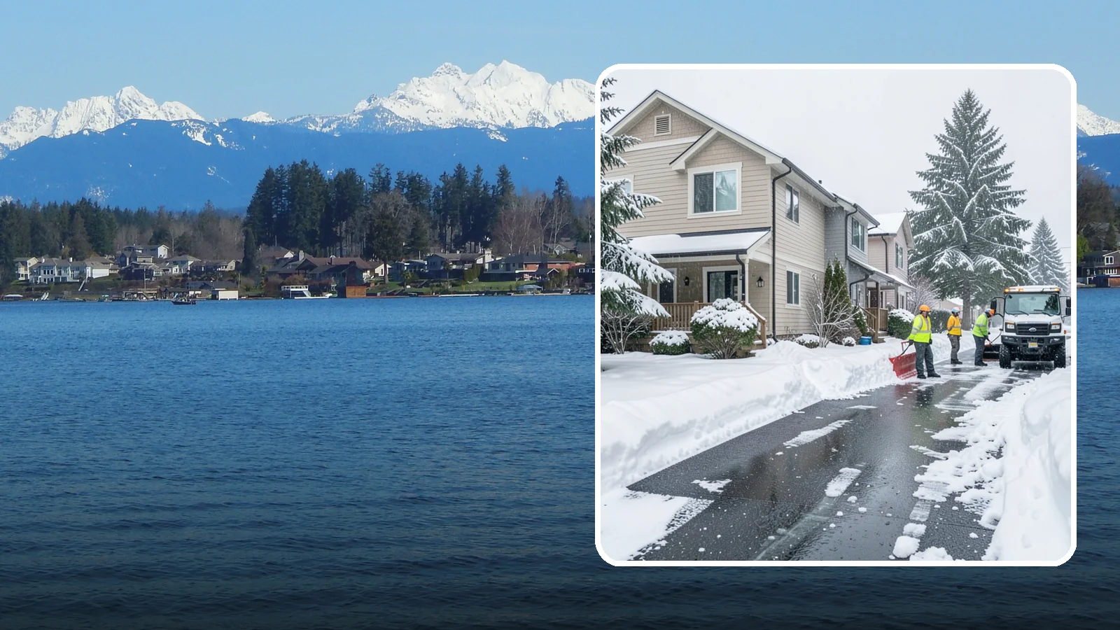 Townhome Snow Removal in Lake Stevens, Snohomish County, WA - We clear driveways, shared entries, and walkways for Western Washington townhomes where tight lots and shared access demand...
