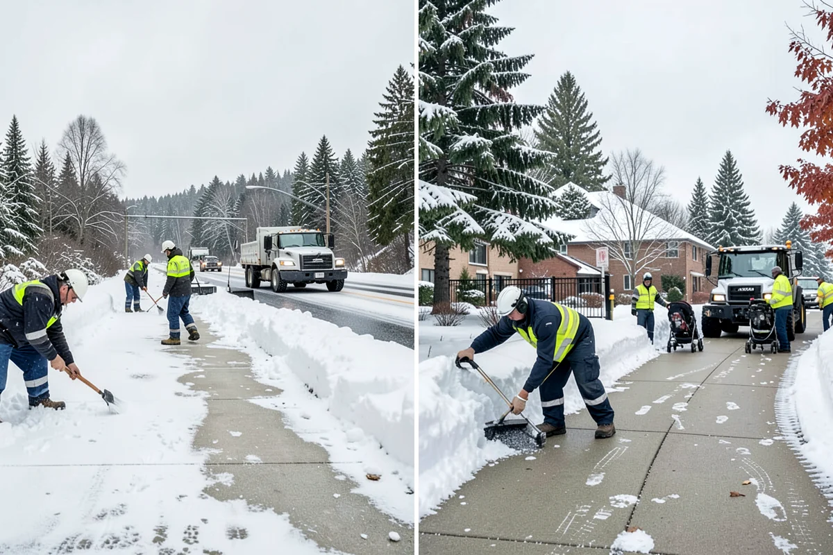 Townhome Snow Removal in Lakewood, Pierce County, WA - We map shared access, unit boundaries, and staging areas