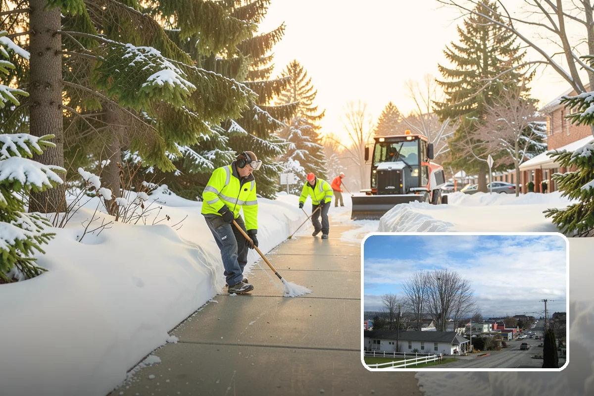 Townhome Snow Removal in Langley, Island County, WA - Coordinates clearing across shared driveways and entries