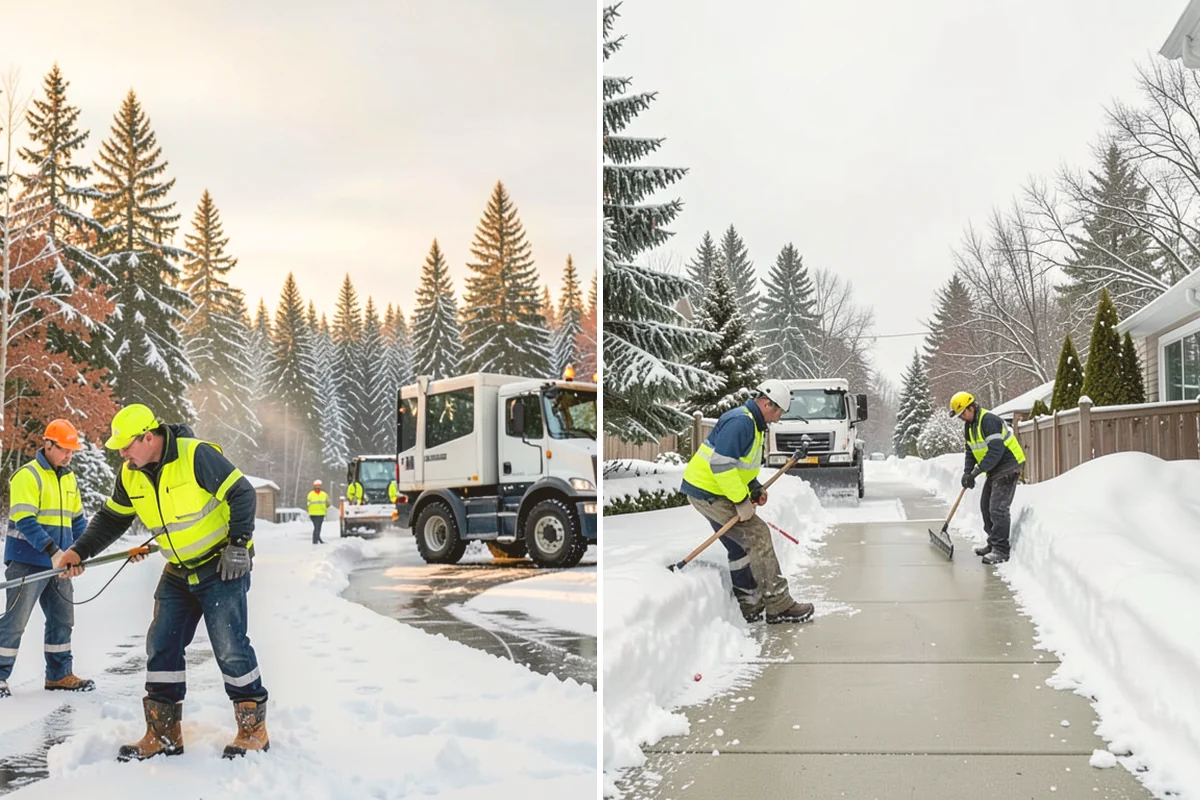 Townhome Snow Removal in Langley, Island County, WA - We map shared access, unit boundaries, and staging areas