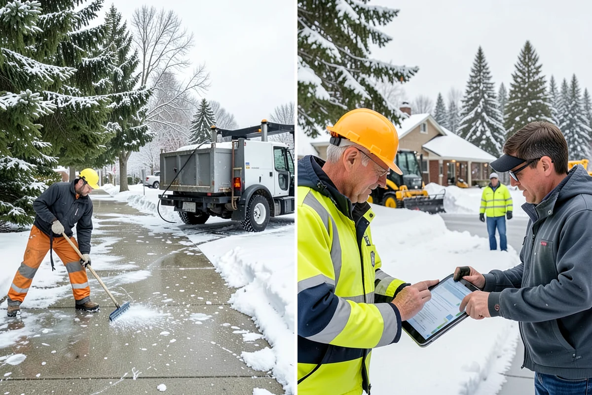 Townhome Snow Removal in Lyman, Skagit County, WA - We map shared access, unit boundaries, and staging areas