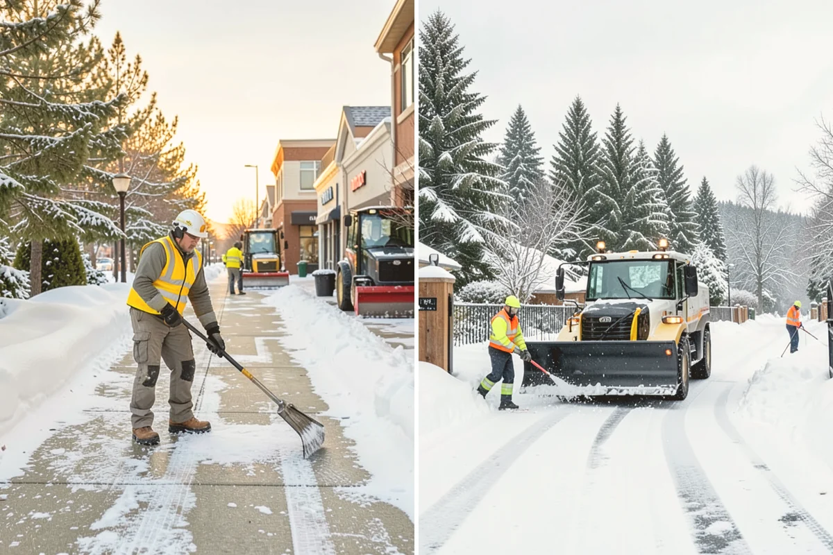Townhome Snow Removal in Lynnwood, Snohomish County, WA - We map shared access, unit boundaries, and staging areas