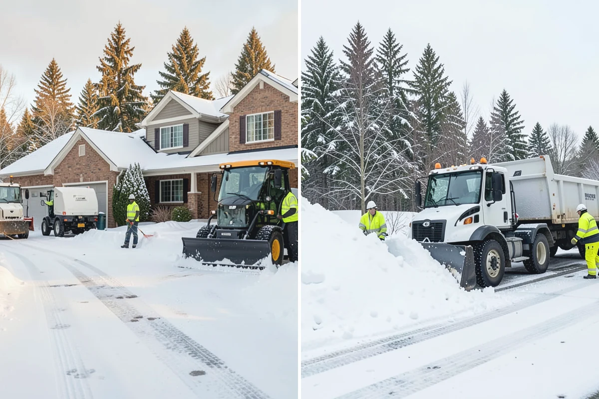 Townhome Snow Removal in Marysville, Snohomish County, WA - We map shared access, unit boundaries, and staging areas