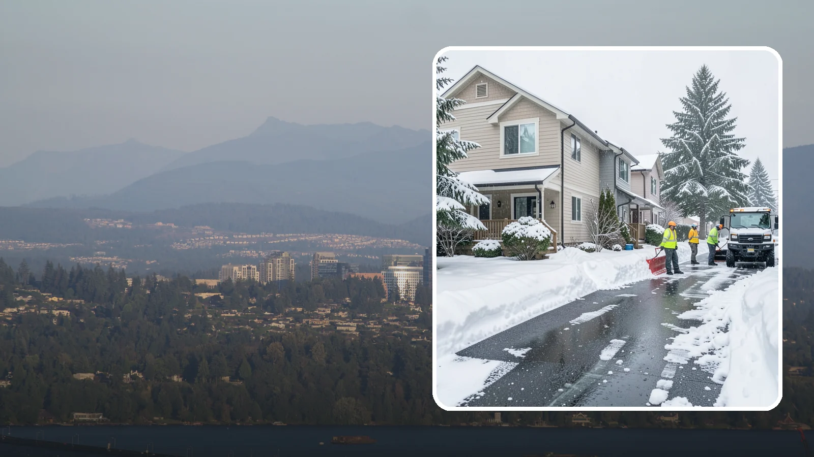 Townhome Snow Removal in Medina, King County, WA - We clear driveways, shared entries, and walkways for Western Washington townhomes where tight lots and shared access demand...