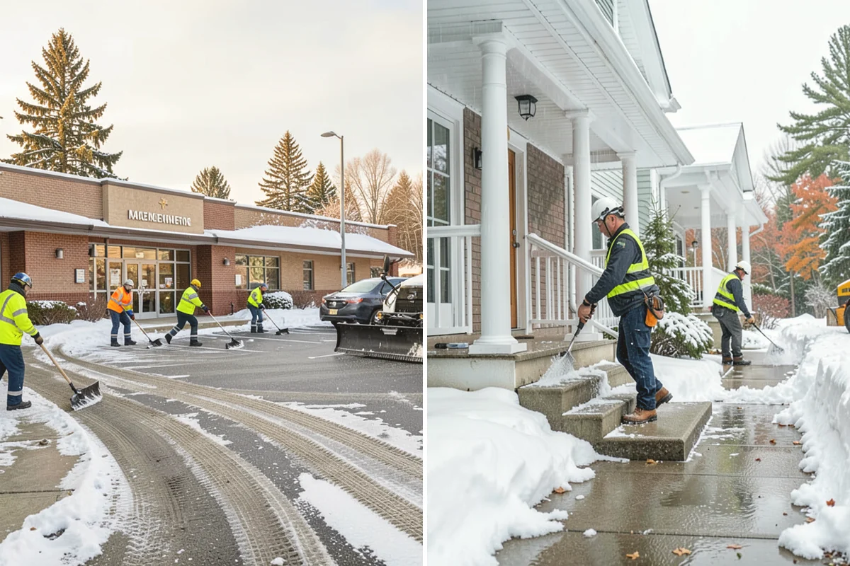 Townhome Snow Removal in Mercer Island, King County, WA - We map shared access, unit boundaries, and staging areas