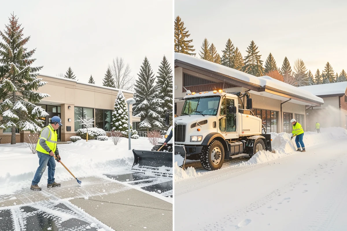 Townhome Snow Removal in Milton, King County, WA - We map shared access, unit boundaries, and staging areas