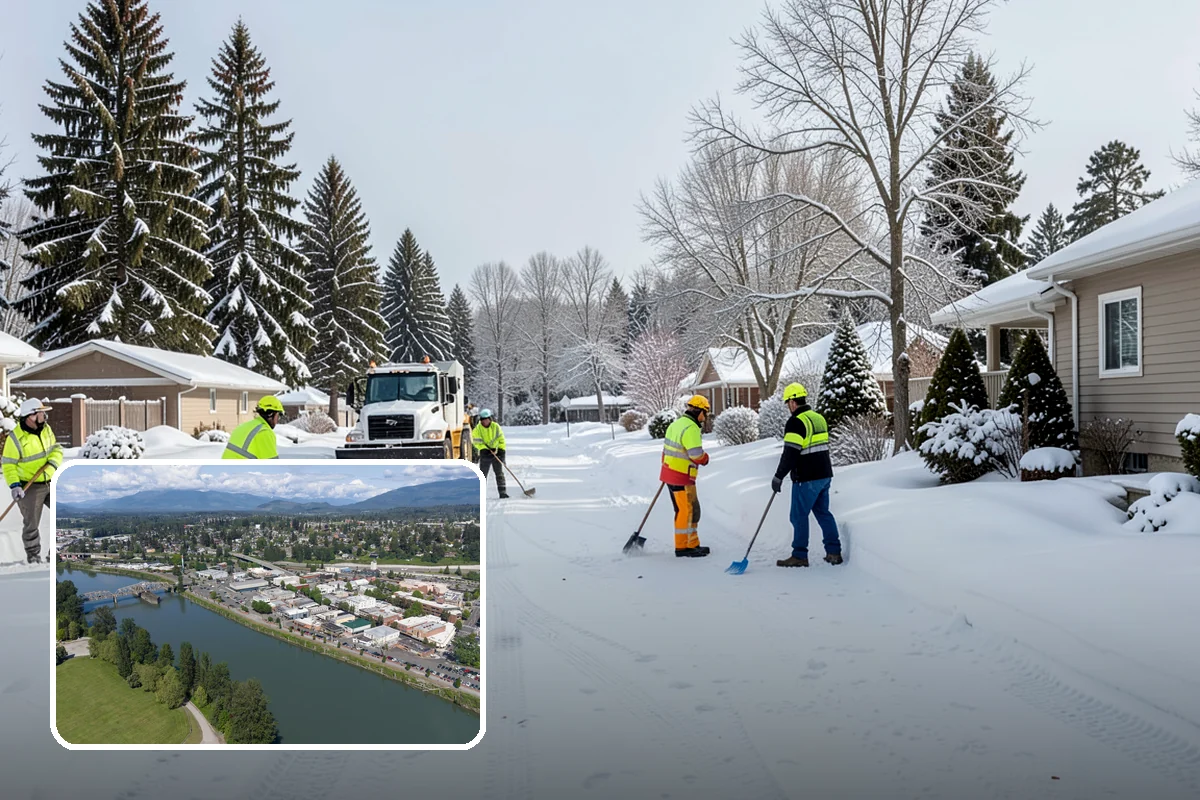 Townhome Snow Removal in Mount Vernon, Skagit County, WA - Coordinates clearing across shared driveways and entries