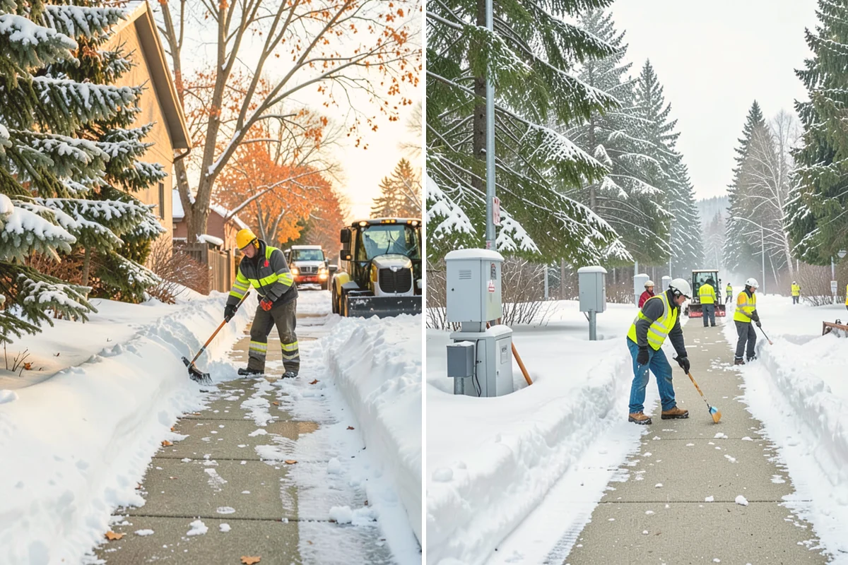 Townhome Snow Removal in Mount Vernon, Skagit County, WA - We map shared access, unit boundaries, and staging areas