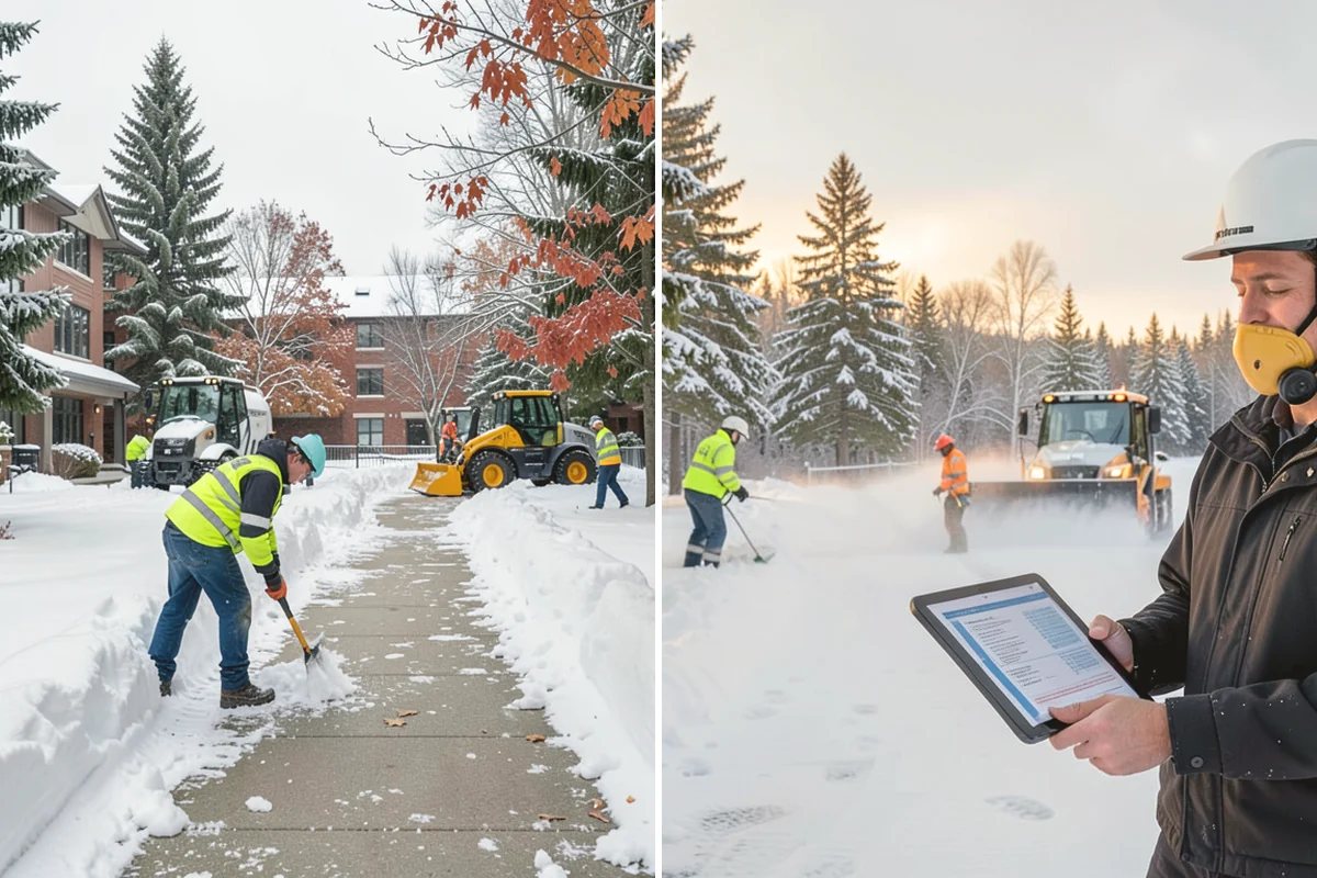 Townhome Snow Removal in Mukilteo, Snohomish County, WA - We map shared access, unit boundaries, and staging areas