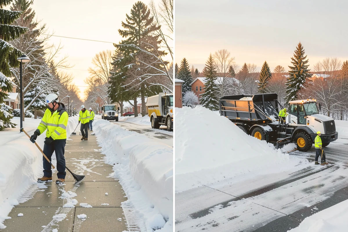 Townhome Snow Removal in Newcastle, King County, WA - We map shared access, unit boundaries, and staging areas