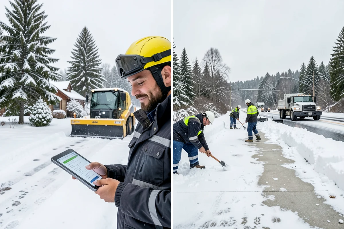 Townhome Snow Removal in Normandy Park, King County, WA - We map shared access, unit boundaries, and staging areas