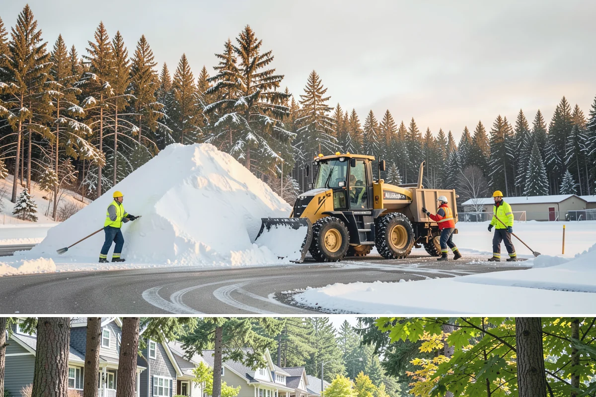 Townhome Snow Removal in Normandy Park, King County, WA - Townhome clusters need prompt clearing with each lowland snowfall and follow-up treatment through the freeze-thaw days that...