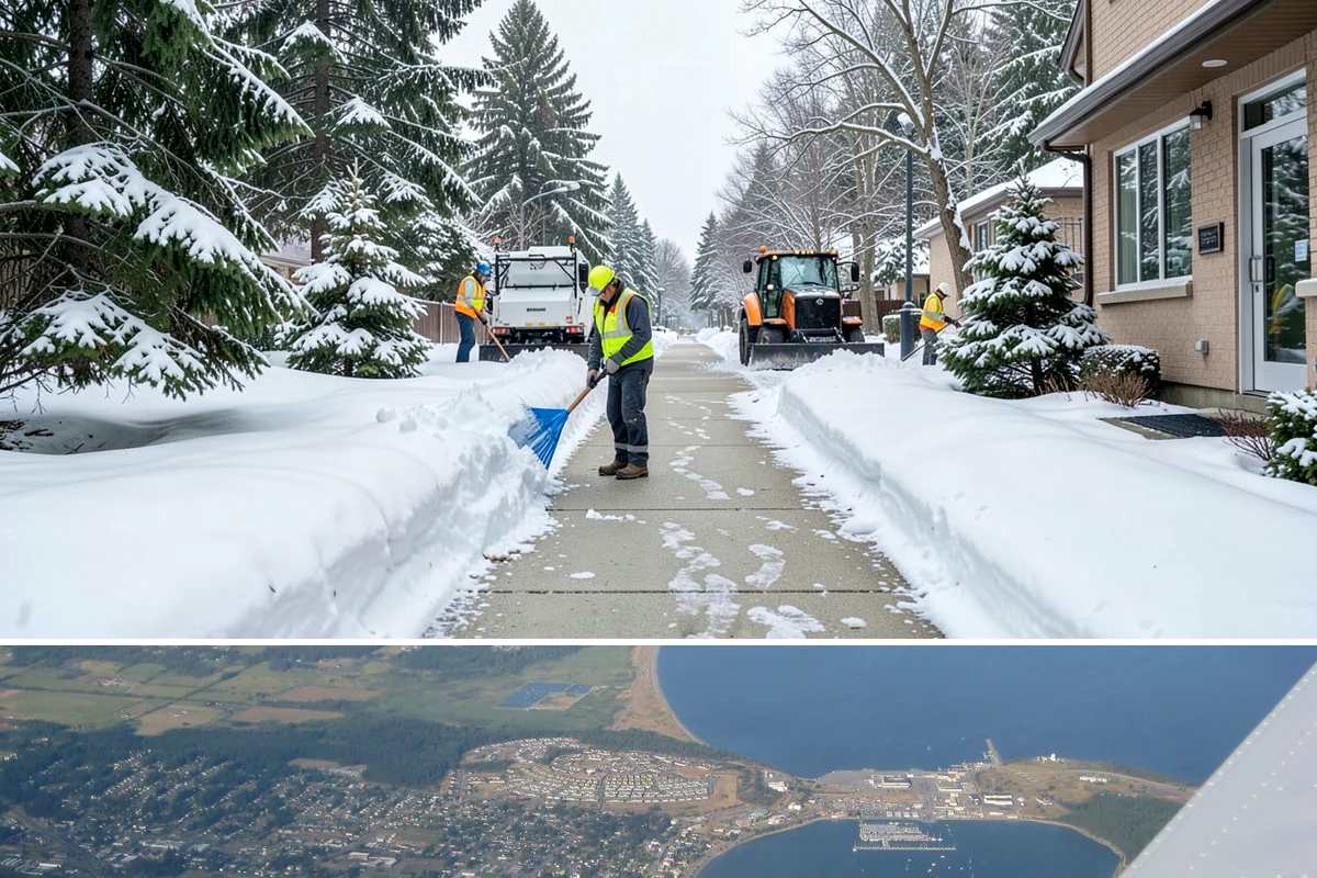 Townhome Snow Removal in Oak Harbor, Island County, WA - Townhome clusters need prompt clearing with each lowland snowfall and follow-up treatment through the freeze-thaw days that...